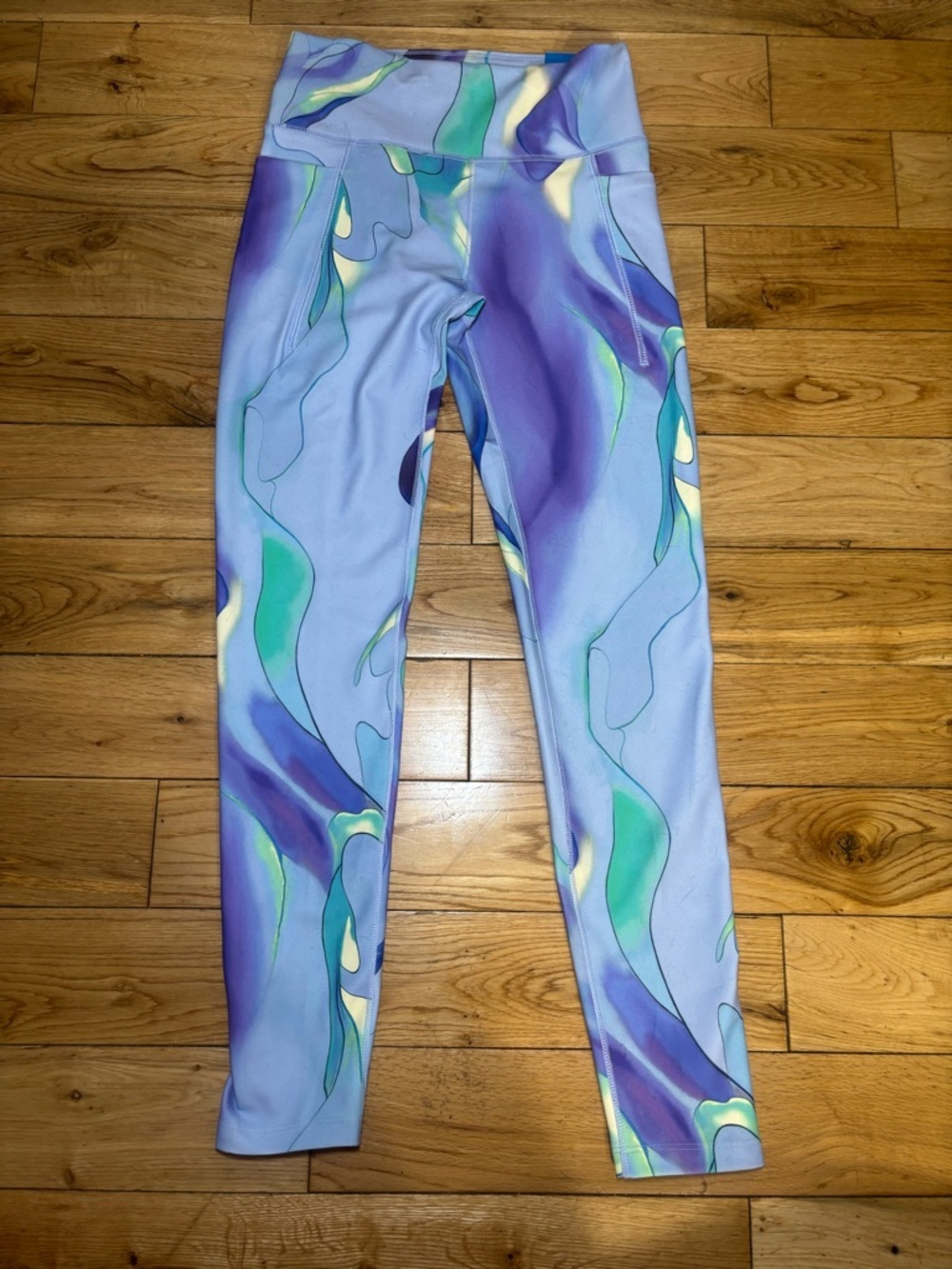 DSG Momentum 2.0 High Rise Leggings Kids Size M NWT Blue Purple Marble Athletic